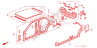 BUITEN PANELEN voor Honda CIVIC DX 4 deuren 4-traps automatische versnellingsbak 1991
