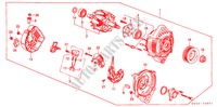 GENERATOR(ND) voor Honda CIVIC LX 4 deuren 4-traps automatische versnellingsbak 1990