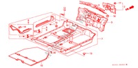 VLOERMAT/ISOLATOR voor Honda CIVIC EX 4 deuren 5-versnellings handgeschakelde versnellingsbak 1991