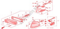 VOOR COMBINATIELICHT voor Honda CIVIC DX 4 deuren 4-traps automatische versnellingsbak 1991