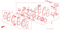 VOOR REMKLAUW(1) voor Honda CIVIC DX 4 deuren 4-traps automatische versnellingsbak 1990