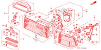 ACHTERLICHT(1) voor Honda ACCORD LX 4 deuren 4-traps automatische versnellingsbak 1990