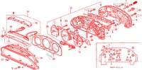 METER KOMPONENTEN(DENSO) voor Honda ACCORD LX 4 deuren 5-versnellings handgeschakelde versnellingsbak 1992