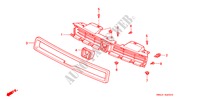VOOR GRILLE(1) voor Honda ACCORD SE 4 deuren 4-traps automatische versnellingsbak 1991