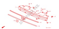 VOOR GRILLE(2) voor Honda ACCORD EX 4 deuren 4-traps automatische versnellingsbak 1992