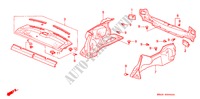 ACHTER HOUDER/KOFFERBAK AFWERKING voor Honda CIVIC LX 4 deuren 4-traps automatische versnellingsbak 1993