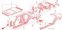 BUITEN PANELEN voor Honda CIVIC LX 4 deuren 4-traps automatische versnellingsbak 1992