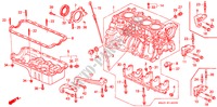 CILINDERBLOK/OLIEPAN voor Honda CIVIC DX 4 deuren 5-versnellings handgeschakelde versnellingsbak 1992