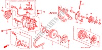 COMPRESSOR(SANDEN)(2) voor Honda CIVIC DX 4 deuren 5-versnellings handgeschakelde versnellingsbak 1993
