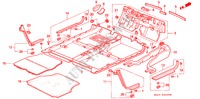 VLOERMAT voor Honda CIVIC EX 4 deuren 5-versnellings handgeschakelde versnellingsbak 1994