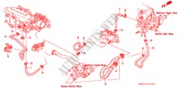 WATERSLANG(1) voor Honda CIVIC DX 4 deuren 5-versnellings handgeschakelde versnellingsbak 1993