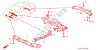 ACHTER BALK/KRUIS BALK voor Honda ACCORD COUPE EX 2 deuren 4-traps automatische versnellingsbak 1995