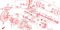 ACHTER REM(SCHIJF)(1) (NISSIN) voor Honda ACCORD COUPE LX 2 deuren 5-versnellings handgeschakelde versnellingsbak 1994