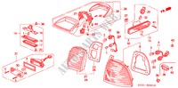ACHTERLICHT(2) voor Honda ACCORD COUPE EX 2 deuren 5-versnellings handgeschakelde versnellingsbak 1997
