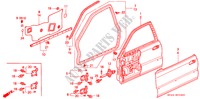 PORTIER PANELEN voor Honda ACCORD COUPE LX 2 deuren 4-traps automatische versnellingsbak 1994