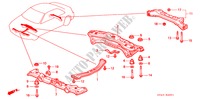 ACHTER BALK/KRUIS BALK(V6) voor Honda ACCORD V6 EX 4 deuren 4-traps automatische versnellingsbak 1995