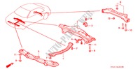 ACHTER BALK/KRUIS BALK voor Honda ACCORD EX 4 deuren 4-traps automatische versnellingsbak 1996