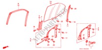 ACHTER PORTIER RAMEN voor Honda ACCORD EX 4 deuren 4-traps automatische versnellingsbak 1995