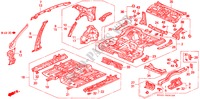 BINNEN PANELEN voor Honda ACCORD V6 EX 4 deuren 4-traps automatische versnellingsbak 1995