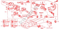 COMBINATIESCHAKELAAR(1) voor Honda ACCORD LX 4 deuren 4-traps automatische versnellingsbak 1994
