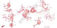 MOTOR BEVESTIGINGEN(AT) ('94,'95) voor Honda ACCORD DX 4 deuren 4-traps automatische versnellingsbak 1995