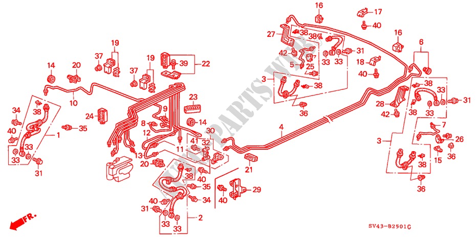 REMVOERINGEN(ABS) voor Honda ACCORD DX 4 deuren 4-traps automatische versnellingsbak 1997