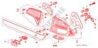 ACHTERLICHT/KENTEKEN LICHT voor Honda CIVIC LX 4 deuren 5-traps automatische versnellingsbak 2007