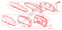 METER KOMPONENTEN(DENSO) voor Honda CIVIC SI     SUMMER TIRE 4 deuren 6-versnellings handgeschakelde versnellingsbak 2007