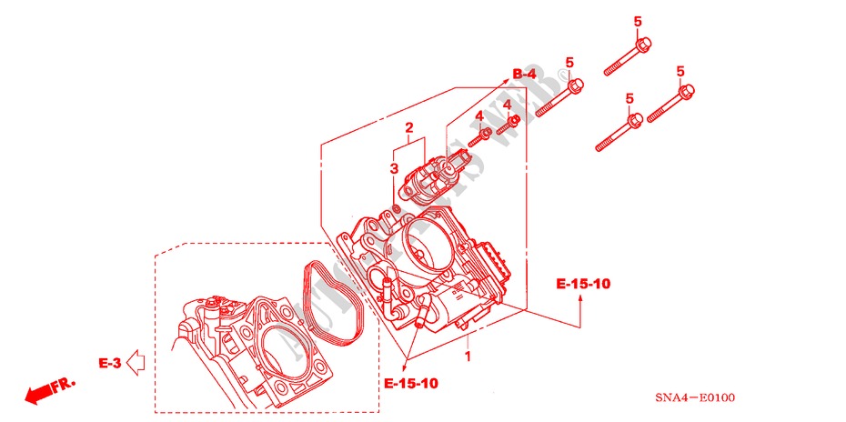 GAS HUIS(1.8L) voor Honda CIVIC LX 4 deuren 5-traps automatische versnellingsbak 2007