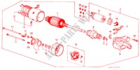 STARTMOTOR(HITACHI) (2) voor Honda ACTY TRUCK DX 2 deuren 4-versnellings handgeschakelde versnellingsbak 1983