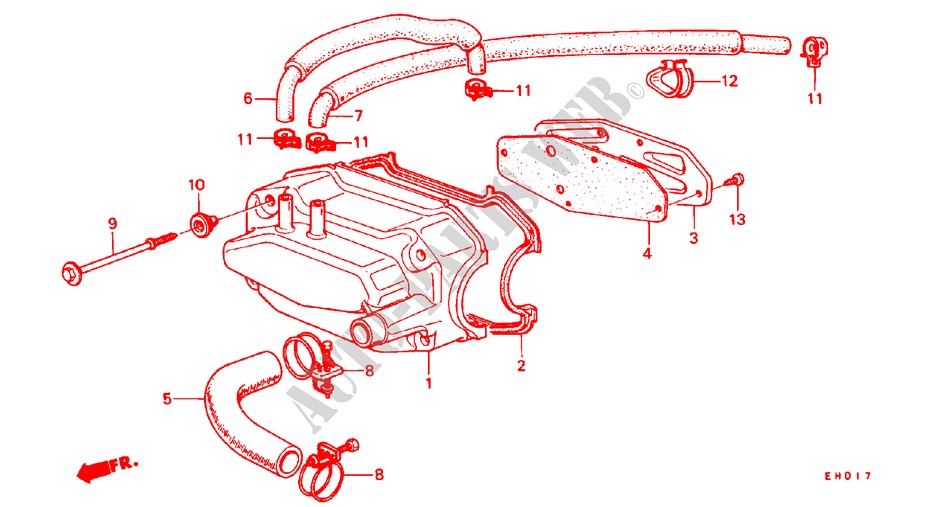 CILINDERKOP AFDEKKING/ ONTLUCHTER AFDEKKING voor Honda ACTY VAN DX PANEL VAN 5 deuren 4-versnellings handgeschakelde versnellingsbak 1983