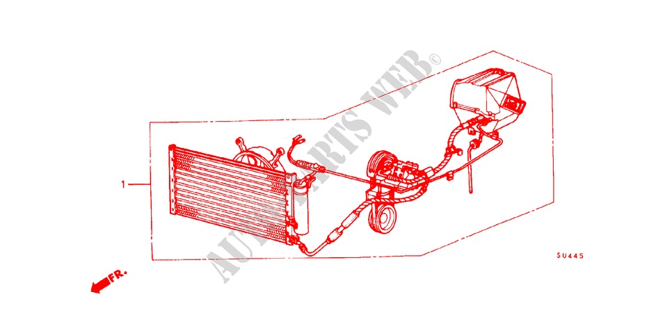 AIRCONDITIONER (GENERATOR) voor Honda QUINTET EX 5 deuren 3-traps automatische versnellingsbak 1983