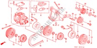 AIRCONDITIONER (COMPRESSOR) (2) voor Honda CIVIC COUPE VTI-R 2 deuren 5-versnellings handgeschakelde versnellingsbak 2000