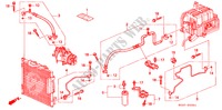 AIRCONDITIONER (SLANGEN/PIJPEN)(RH) voor Honda CIVIC COUPE 1.6ILS 2 deuren 4-traps automatische versnellingsbak 1998