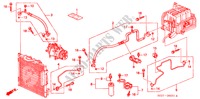 AIRCONDITIONER (SLANGEN/PIJPEN)(RH) voor Honda CIVIC COUPE VTI-R 2 deuren 5-versnellings handgeschakelde versnellingsbak 2000
