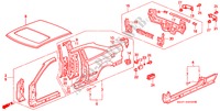 BUITEN PANELEN voor Honda CIVIC COUPE VTI-R 2 deuren 5-versnellings handgeschakelde versnellingsbak 2000