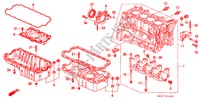 CILINDERBLOK/OLIEPAN (SOHC) voor Honda CIVIC COUPE 1.6ILS 2 deuren 5-versnellings handgeschakelde versnellingsbak 2000