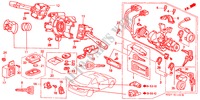 COMBINATIESCHAKELAAR(LH) voor Honda CIVIC COUPE 1.6ILS 2 deuren 5-versnellings handgeschakelde versnellingsbak 1997