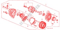 GENERATOR(MITSUBISHI) voor Honda CIVIC COUPE 1.6ILS 2 deuren 4-traps automatische versnellingsbak 1998
