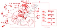 MOTOR BEDRADINGSBUNDEL(LH) voor Honda CIVIC COUPE 1.6ISR VTEC 2 deuren 4-traps automatische versnellingsbak 1999