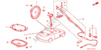 RADIO ANTENNE/LUIDSPREKER voor Honda CIVIC COUPE VTI-R 2 deuren 5-versnellings handgeschakelde versnellingsbak 2000