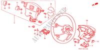 STUURWIEL(SRS) voor Honda CIVIC COUPE VTI-R 2 deuren 5-versnellings handgeschakelde versnellingsbak 2000