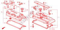 CILINDERKOP AFDEKKING voor Honda CIVIC 1.6VTI 3 deuren 5-versnellings handgeschakelde versnellingsbak 1997