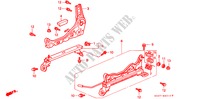 V. ZITTING COMPONENTEN (R.) (RH) (1) voor Honda CIVIC 1.4I 3 deuren 4-traps automatische versnellingsbak 1997