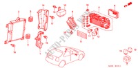 BEDIENINGSEENNEID(CABINE) (RH) voor Honda CIVIC 1.4I 3 deuren 4-traps automatische versnellingsbak 2000