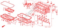CILINDERBLOK/OLIEPAN (SOHC/SOHC VTEC) voor Honda CIVIC 1.6IES 3 deuren CVT versnellingsbak 2000