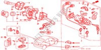 COMBINATIESCHAKELAAR(LH) voor Honda CIVIC 1.4IS 3 deuren 4-traps automatische versnellingsbak 2000