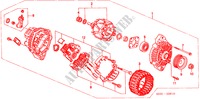 GENERATOR(MITSUBISHI) voor Honda CIVIC 1.4I 3 deuren 5-versnellings handgeschakelde versnellingsbak 2000