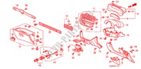 INSTRUMENTEN AFWERKING(RH) voor Honda CIVIC 1.4I 3 deuren 4-traps automatische versnellingsbak 2000