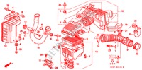 LUCHTFILTER(SOHC VTEC) (DOHC VTEC) voor Honda CIVIC 1.6VTI 3 deuren 5-versnellings handgeschakelde versnellingsbak 2000